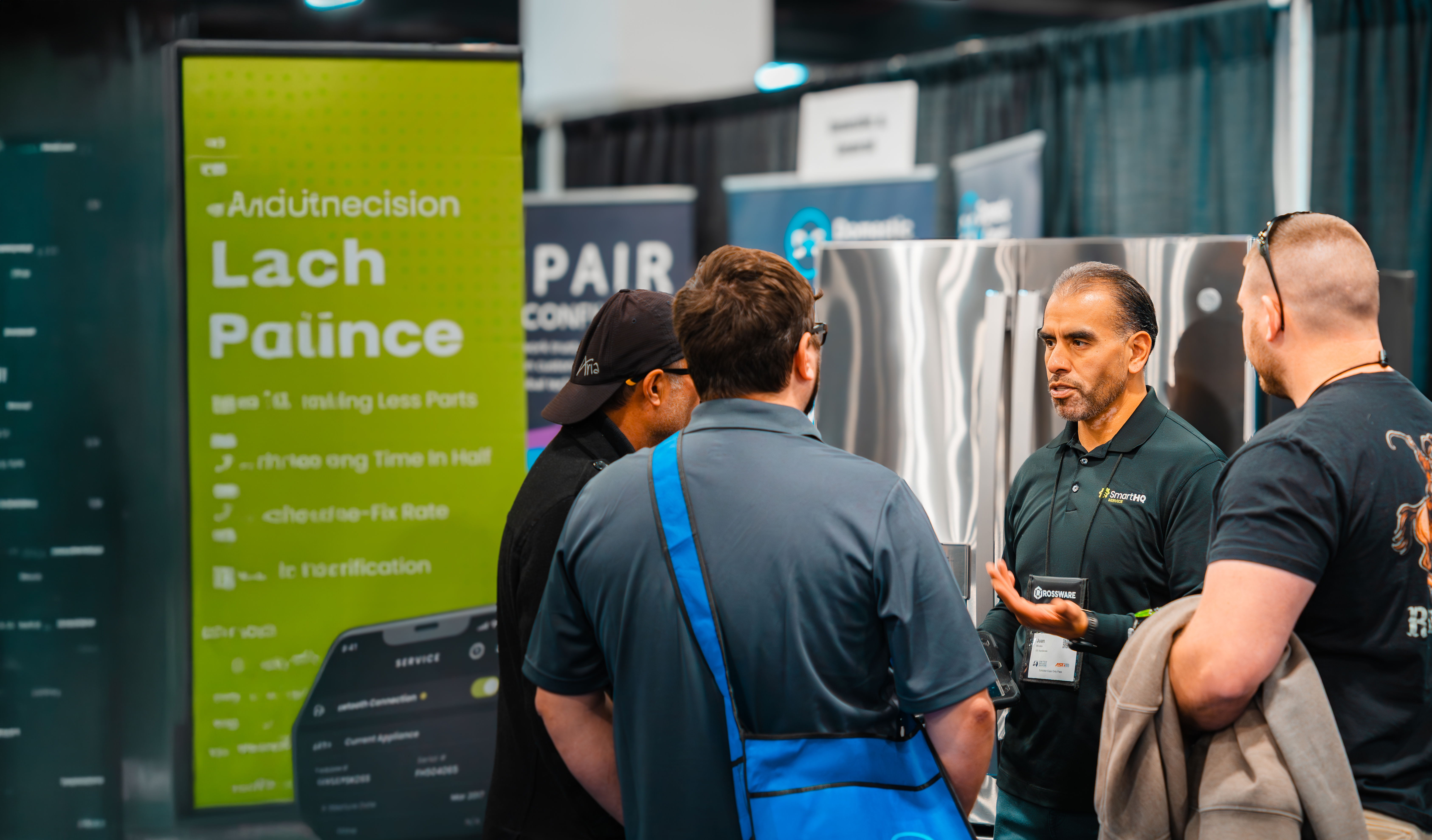 ASTI exhibitors connecting with attendees on the trade show floor